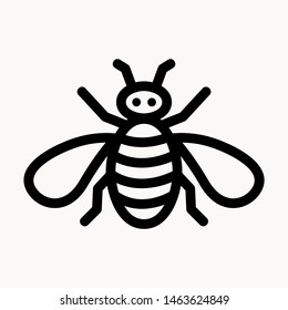 bee icon isolated sign symbol vector illustration - vector 