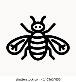 bee icon isolated sign symbol vector illustration - vector 