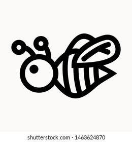 bee icon isolated sign symbol vector illustration - vector 