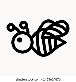 bee icon isolated sign symbol vector illustration - vector 