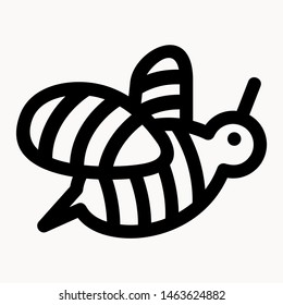 bee icon isolated sign symbol vector illustration - vector 