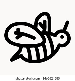 bee icon isolated sign symbol vector illustration - vector 