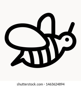 bee icon isolated sign symbol vector illustration - vector 