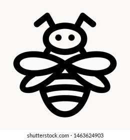 bee icon isolated sign symbol vector illustration - vector 