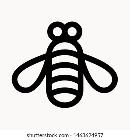 bee icon isolated sign symbol vector illustration - vector 