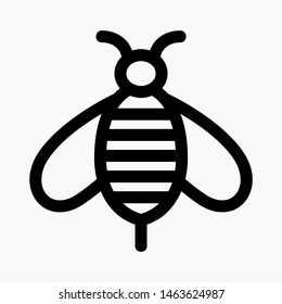 bee icon isolated sign symbol vector illustration - vector 