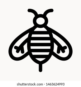 bee icon isolated sign symbol vector illustration - vector 