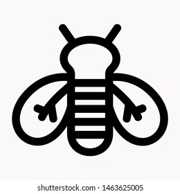 bee icon isolated sign symbol vector illustration - vector 