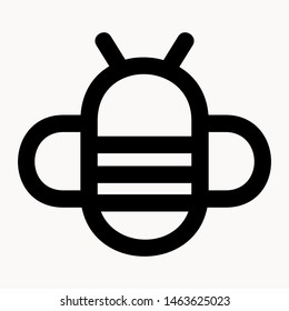 bee icon isolated sign symbol vector illustration - vector 