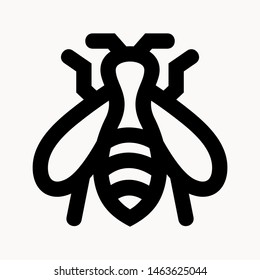 bee icon isolated sign symbol vector illustration - vector 