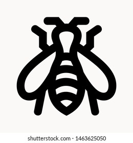 bee icon isolated sign symbol vector illustration - vector 