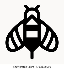 bee icon isolated sign symbol vector illustration - vector 