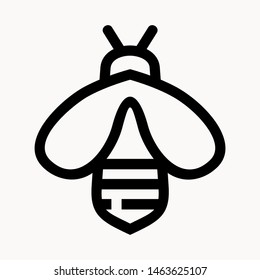 bee icon isolated sign symbol vector illustration - vector 