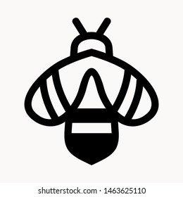 bee icon isolated sign symbol vector illustration - vector 