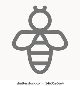 bee icon isolated sign symbol vector illustration - vector 