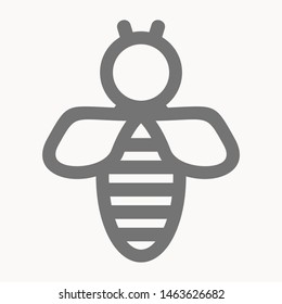 bee icon isolated sign symbol vector illustration - vector 