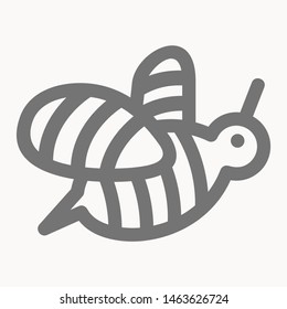 bee icon isolated sign symbol vector illustration - vector 