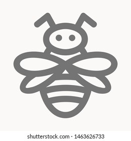 bee icon isolated sign symbol vector illustration - vector 