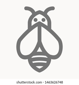 bee icon isolated sign symbol vector illustration - vector 