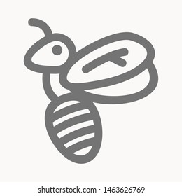 bee icon isolated sign symbol vector illustration - vector 