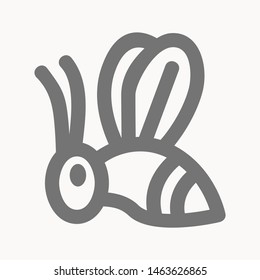 bee icon isolated sign symbol vector illustration - vector 