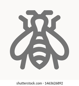 bee icon isolated sign symbol vector illustration - vector 