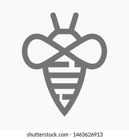 bee icon isolated sign symbol vector illustration - vector 
