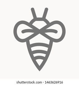 bee icon isolated sign symbol vector illustration - vector 