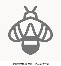 bee icon isolated sign symbol vector illustration - vector 