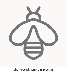 bee icon isolated sign symbol vector illustration - vector 