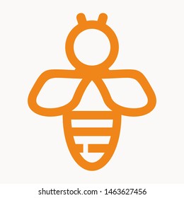 bee icon isolated sign symbol vector illustration - vector 