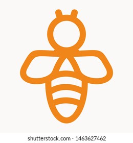 bee icon isolated sign symbol vector illustration - vector 