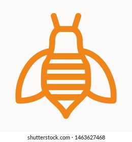 bee icon isolated sign symbol vector illustration - vector 