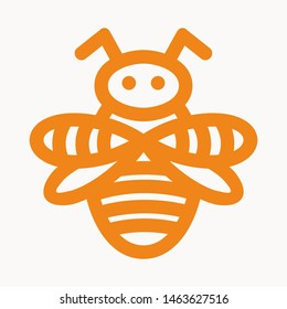 bee icon isolated sign symbol vector illustration - vector 