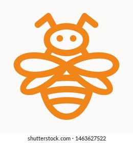 bee icon isolated sign symbol vector illustration - vector 