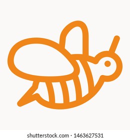 bee icon isolated sign symbol vector illustration - vector 