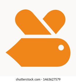 bee icon isolated sign symbol vector illustration - vector 