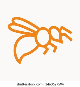 bee icon isolated sign symbol vector illustration - vector 