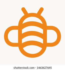 bee icon isolated sign symbol vector illustration - vector 