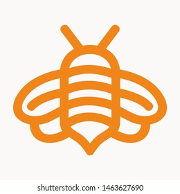 bee icon isolated sign symbol vector illustration - vector 