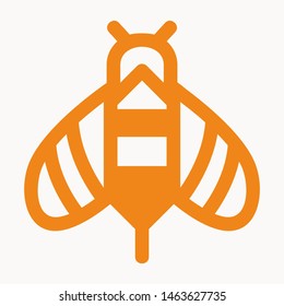 bee icon isolated sign symbol vector illustration - vector 