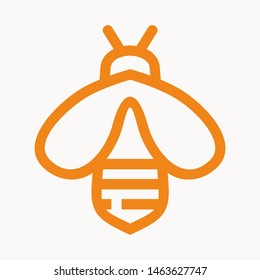 bee icon isolated sign symbol vector illustration - vector 