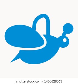 bee icon isolated sign symbol vector illustration - vector 