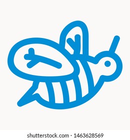 bee icon isolated sign symbol vector illustration - vector 
