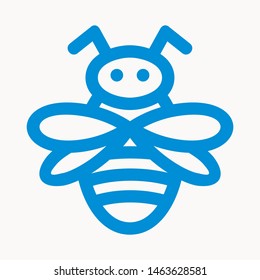 bee icon isolated sign symbol vector illustration - vector 