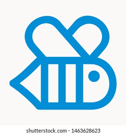 bee icon isolated sign symbol vector illustration - vector 
