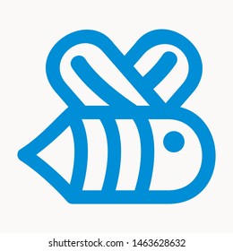 bee icon isolated sign symbol vector illustration - vector 