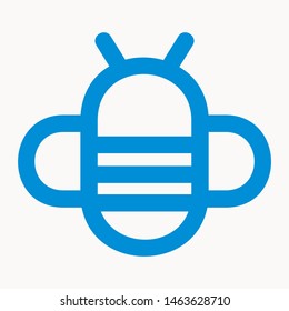 bee icon isolated sign symbol vector illustration - vector 
