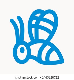 bee icon isolated sign symbol vector illustration - vector 