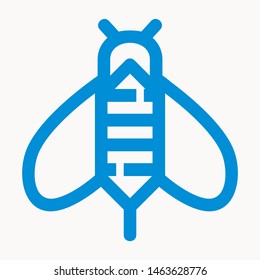 bee icon isolated sign symbol vector illustration - vector 